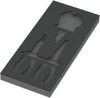 Wera 9881 Schuimrubberen inzetstuk voor KNIPEX tangen Set 2, zonder gereedschap, 172 x 30 x 392 mm - 05137381001 - thumbnail