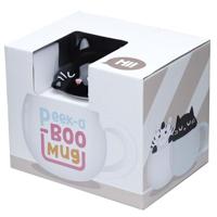 Feline Fine Kat Deksel Gevormde Keramiek Mok - thumbnail