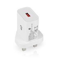 Nedis WCQC302AWTUK Oplader Snellaad Functie Qc3.0 3.0 A Outputs: 1 Usb-a 18 W Automatische Voltage Selectie - thumbnail