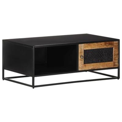 Salontafel 90x50x35 cm ruw mangohout