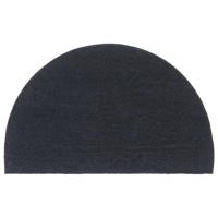 VidaXL Deurmat halfrond 50x80 cm getufte kokosvezel donkergrijs - thumbnail