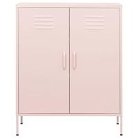 Opbergkast 80x35x101,5 cm staal roze - thumbnail