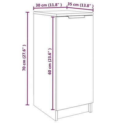 VidaXL Schoenenkast 30x35x70 cm bewerkt hout gerookt eikenkleurig VidaXL Schoenenkast 30x35x70 cm bewerkt hout gerookt eikenkleurig