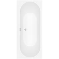 Villeroy & Boch Oberon 2.0 kunststof duobad quaryl rechthoekig 170x75x47cm - incl. poten en afvoer-/overloopcombinatie mat wit ubq170obr2dv-rw - thumbnail
