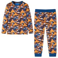 VidaXL Kinderpyjama met lange mouwen 104 cognackleurig - thumbnail