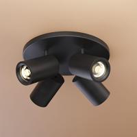 Madona - LED Plafondlamp - 4 spots - Excl. GU10 Fitting - Kantelbaar & Draaibaar - Rond - Aluminium - thumbnail
