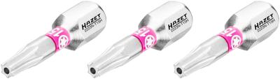 HAZET Bit 2223N-T15H/3 · 1/4 inch (6,3 mm) zeskant massief · Tamper resistant TORX®-profiel · 3-delig · SW T15H