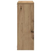 Wandschap 45x16x45 cm bewerkt hout artisanaal eikenkleurig - thumbnail