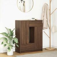 Dressoir met lades en deuren 73x31x90 cm bruin eiken - thumbnail