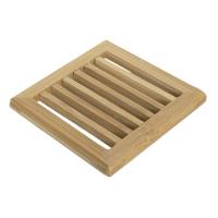 Svenska Living Onderzetter bamboe ribbel 10x10cm - thumbnail