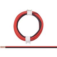 Donau Elektronik 114-01 Draad 2 x 0.08 mm² Rood/zwart 5 m - thumbnail