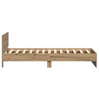 Bedframe met hoofdeinde Artisan Eiken 100 x 200 cm Bewerkt hout - thumbnail