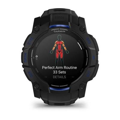 Smartwatch - GARMIN - Instinct 3 - 1,3 inch - 50 mm - AMOLED - Zwart/Blauw