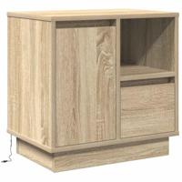 Nachtkastje 2 pcs Sonoma eiken 50 x 34.5 x 50 cm. Bewerkt hout - thumbnail