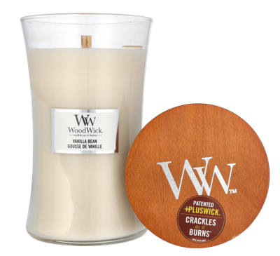 WoodWick large candle vanilla bean