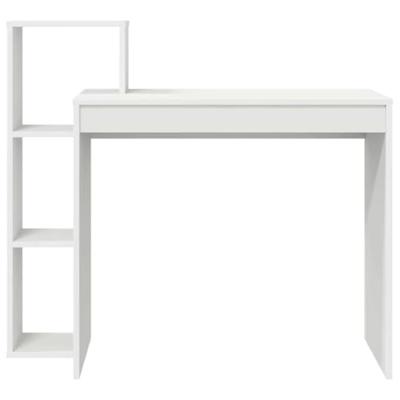Bureau met plank met opslag Wit 100 x 40 x 90 cm Bewerkt hout