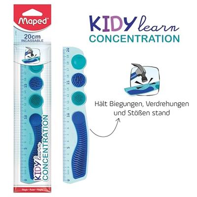 Liniaal maped kidy learn concentration 20 cm blauw