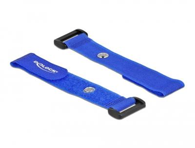 Delock Klittenband kabelbinder (l x b) 190 mm x 25 mm Blauw 5 stuk(s)
