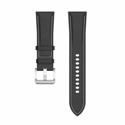 Luxe leren bandje - Zwart - Garmin Vivoactive 6 / Vivoactive 5 / Vivoactive 3 - thumbnail