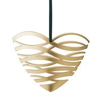 Stelton Tangle Ornament Hart messing 14 cm - thumbnail