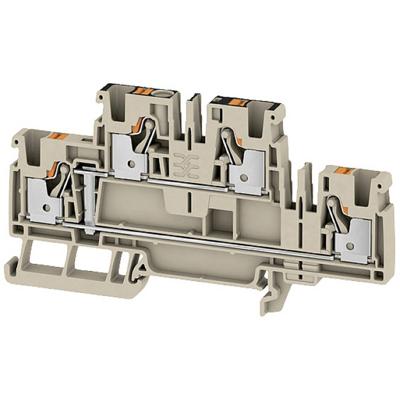Weidmüller 2540020000 Doorgangsklem 2-etages 6.10 mm Push-In-klem Beige 50 stuk(s) Piece