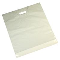 Plastic Draagtassen Zware Kwaliteit Wit 37x44/4 cm (500 stuks) - thumbnail