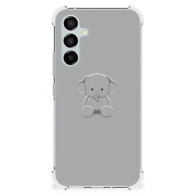 Samsung Galaxy A54 Stevig | Bumper Hoesje | Grijs Baby Olifant Samsung Galaxy A54 Stevig | Bumper Hoesje | Grijs Baby Olifant