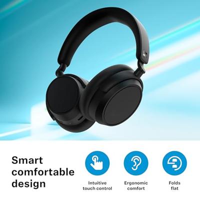Sennheiser ACCENTUM Plus Wireless Bluetooth-hoofdtelefoon - Hoogwaardige audio met snellaadfunctie, accuduur van 50 uur, adaptieve hybride ANC, gepersonaliseerd geluid en aanraakbediening - Wit