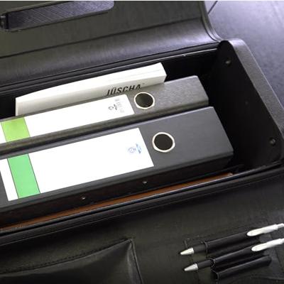 Alassio Pilotenkoffer Genova Imitatieleer Zwart