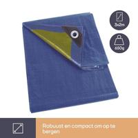 Dekzeil blauw/kaki sterk 2 x 3 m Velleman - Velleman - thumbnail