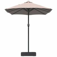 Tuinparasol Taupe 385 x 209 x 244 cm Stof - thumbnail