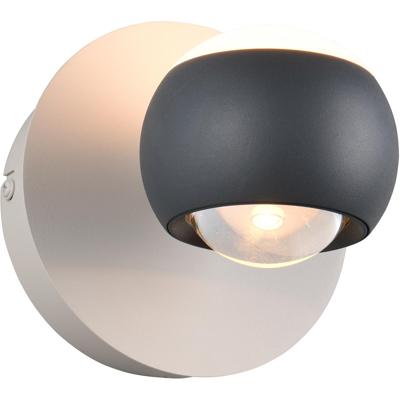 LED Wandlamp - Musterring Cannon - 1 Lichtpunt van 5 Watt - Dimbaar - Aanpasbare Lichtkleur - Geheugenfunctie - Up-and-down Verlichting - Nachtlamp - Antraciet - Metaal