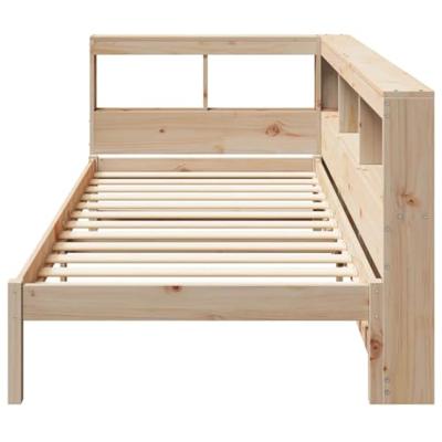 Bed met boekenkast zonder matras massief grenenhout 90x200 cm - thumbnail