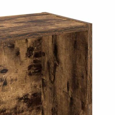 Boekenkast 80x24x109 cm bewerkt hout gerookt eikenkleurig