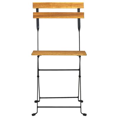 Tuinstoelen inklapbaar 8 st staal en massief acaciahout