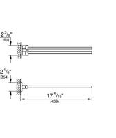 GROHE Essentials Handdoekhouder - 45cm - dubbel - draaibaar - brushed hard graphite 40371al1 - thumbnail