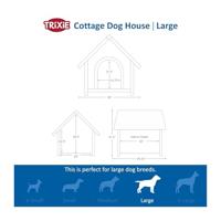 TRIXIE NATURA HONDENHOK COTTAGE MET ZADELDAK 96X105X112 CM - thumbnail