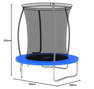 VidaXL Trampolineset rond 80 kg 183x52 cm