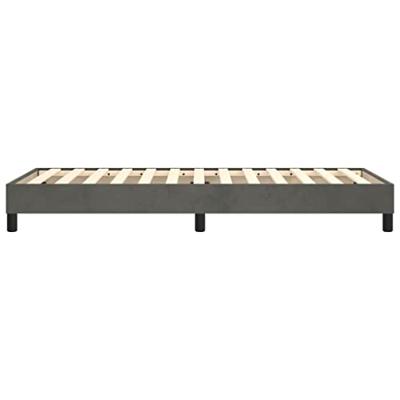 Boxspringframe fluweel donkergrijs 90x200 cm Boxspringframe fluweel donkergrijs 90x200 cm
