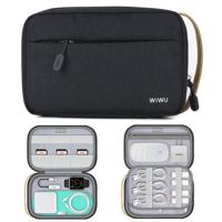 WiWu Cozy opbergtas - organizer voor elektronica & kabels - Medium - Zwart - thumbnail