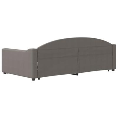 Slaapbank met onderschuifbed 100x200 cm stof taupe