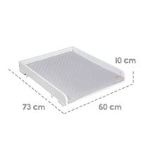 Verschoontafel - ROBA - Voor wasmachine - Inclusief grijze 'Roba Style' matras - Wit hout - thumbnail