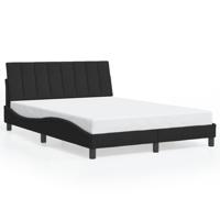 Bedframe zonder matras 160x200 cm fluweel zwart - thumbnail