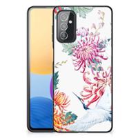 Samsung Galaxy M52 Dierenprint Telefoonhoesje Bird Flowers - thumbnail