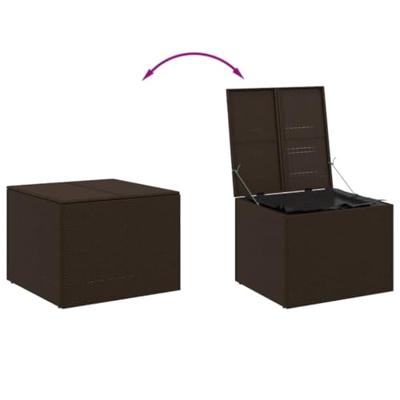Tuinbox 291 L poly rattan bruin