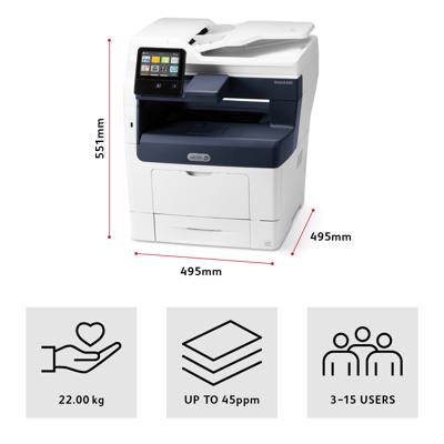 VersaLink B405VDN - Multifunctionele printer - ZW - laser - Legal (216 x 356 mm) (origineel) - A4Legal (doorsnede) - maximaal 36 ppm LED VersaLink B405VDN - Multifunctionele printer - ZW - laser - Legal (216 x 356 mm) (origineel) - A4Legal (doorsnede) - maximaal 36 ppm LED