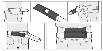 OXFORD jacket verbindingsriem belt fastener black