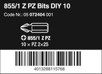 Wera 855/1 Z Bits Pozidriv, PZ 2 x 25 mm (10 Bits pro Box) - 1 stuk(s) - 05072404001 - thumbnail