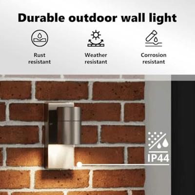 VidaXL Buiten wandlamp 2 pcs zilver 6,5 x 10,5 x 16 cm rvs en glas