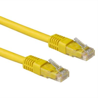 ACT Gele 7 meter LSZH U/UTP CAT6A patchkabel met RJ45 connectoren ACT Gele 7 meter LSZH U/UTP CAT6A patchkabel met RJ45 connectoren